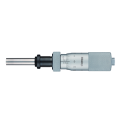 Micrometer Head, Medium-sized Type with D=8mm Spindle, 0-25mm, 0,01mm, Flat, with Clamp Nut/Spindle Lock, w/o Ratched