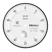 Dial Gauge, Lug Back, ISO Type Jeweled Bearing, 5mm, 0,005mm