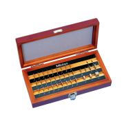 Gauge Block Set, Metric, Ins. Cert., ISO 34 Blocks, Grade 1, Steel