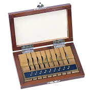 Gauge Block Set, Metric, Ins. Cert., ISO 9 Blocks, Grade 2, Steel