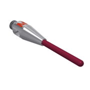 Cylinder stylus M2 ruby Ø1,0mm base stainless steel Ø3,0mm L 14,5mm, ML 7,5mm