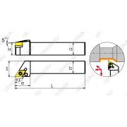 PDJNL3232P15-3 Резец токарный (державка) по металлу