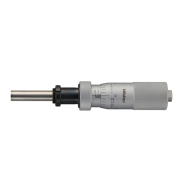 Micrometer Head, Medium-sized Type with D=8mm Spindle, 0-1", 0,001", Flat, with Clamp Nut/Spindle Lock, w/o Ratched
