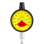 Dial Gauge, Flat Back, ISO Type One Revolution, Shockproof, 1mm, 0,01mm