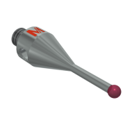 Machine Tool Stylus M4 ruby ball 2,0mm stainless steel stem Ø 1,4mm, base stainless steel Ø7,0mm, L 19,2mm, ML 9,0mm -components hard soldered