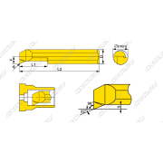 MUR-6-R0.2-L22-JF610M Мини-резец для продольного растачивания