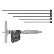 Digital Depth Micrometer Inch/Metric, 0-6", incl. 6 Rods