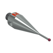 Machine Tool Stylus M4 ruby ball 1,0mm stainless steel stem Ø 0,7mm, base stainless steel Ø7,0mm, L 19,5mm, ML 5,0mm -components hard soldered