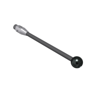 Stylus M3 diamond coated ball 5,0mm carbide stem Ø2mm, stainless steel base Ø4,0mm, L40mm, ML 4mm