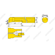 MTR-8-R0.2-L30-JF610M Мини-резец для продольного растачивания