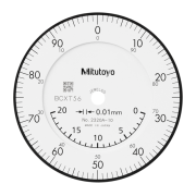 Dial Gauge, Flat Back, ISO Type Jeweled Bearing, 20mm, 0,01mm