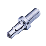Diamond cone indenter for Rockwell test, slim type with DAkkS calibration certificate conforming to ISO 6508-2 and ASTM E18 Class B without function test