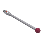 Stylus M3 ruby ball Ø4,0mm carbide stem Ø2,0mm, base stainless steel Ø4,0mm L 40,0mm, ML 36,0mm