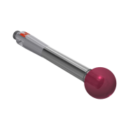 Stylus M2 ruby ball Ø5,0mm carbide stem Ø2,5mm, base stainless steel Ø3,0mm L 20,0mm, ML 20,0mm