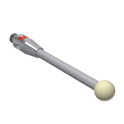 Stylus M2 zirconium oxide ball Ø3,0mm carbide stem Ø1,5mm, base stainless steel Ø3,0mm L 20,0mm, ML 16,5mm