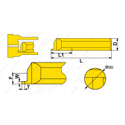 MFR-5-B0.75-L15-JF610M Мини-резец для обработки торцевых канавок