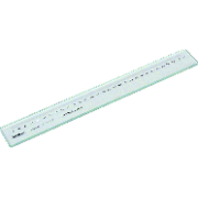 Working Glass Scale + Inspection Cert. 300mm, 0,5mm