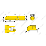 MPR-5-R0.1-L22-JF610M Мини-резец для продольного растачивания