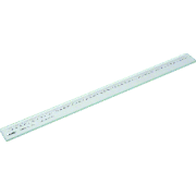 Working Glass Scale + Inspection Cert. 500mm, 0,5mm