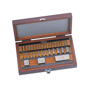 Gauge Block Set, Metric, Ins. Cert.,ASME 32 Blocks, Grade 1, Steel, Square Type