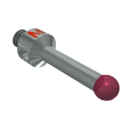 Machine Tool Stylus M4 ruby ball 4,0mm stainless steel stem Ø 3,0mm, base stainless steel Ø7,0mm, L 18,0mm, ML13,7mm -components hard soldered