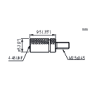 Adapter Indicator Contact Point M2,5x0,45 to 4-48 UNF