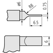Absolute Digital Blade Mic. QuickMike Inch/Metric, IP65, 0-1,2"