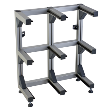 Rack for six pallets For loading receiver pallet system CMM fixtures, eco-fix series Rack for six pallets For loading receiver pallet system CMM fixtures, eco-fix series