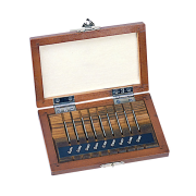 Gauge Block Set, Metric, Ins. Cert., ISO 9 Blocks, Grade 1, Steel