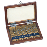 Gauge Block Set, Metric, Ins. Cert., ISO 9 Blocks, Grade 0, Steel