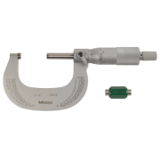 Outside Micrometer with Cr Finish Frame 1-2", Ratchet, 0,0001"