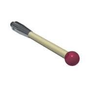 Machine Tool Stylus M4 ruby ball 8,0mm ceramic stem Ø 4,5mm, base stainless steel Ø7,0mm, L 50,0mm, ML50,0mm -components hard soldered