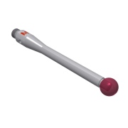 Stylus M3 ruby ball Ø4,0mm stainless steel stem Ø2,5mm, base stainless steel Ø4,0mm L 31,0mm, ML 27,0mm