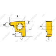GEL200-100BR Пластина канавочная радиусная