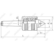 LC-MD-MT4A Центр вращающийся для средних нагрузок, конус Морзе 4