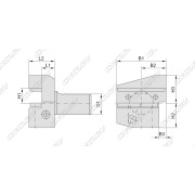 THA-B3-503255-ZA Держатель VDI для инструмента радиальный, правый обратный, короткое исполнение