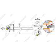 A40T-DCLNR12 Резец токарный (державка) расточной по металлу (с подводом СОЖ)