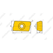 AOKT060208PEER-VM-HS5130 Пластина фрезерная