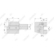 THA-C1-402585-ZA Держатель VDI для инструмента осевой, правый