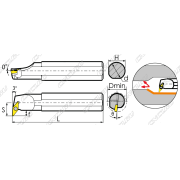 S40U-SVUBR16 Резец токарный (державка) расточной по металлу
