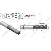 PMK50S.Z3.03.06.08.57.39/40/41.F005 TiAlN Фреза концевая твердосплавная по металлу