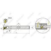 SIGER1010B-EH Резец (державка) канавочный расточной