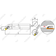A40T-DDUNL15 Резец токарный (державка) расточной по металлу