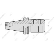 Патрон для концевых фрез с хвостовиком Weldon BT50-SLN32-160