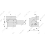 THA-C3-5032100-ZA Держатель VDI для инструмента осевой, правый, обратный