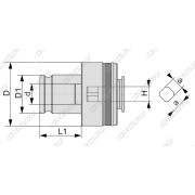 TC1433-25x20 Цанга резьбонарезная быстросменная с защитой от перегрузки