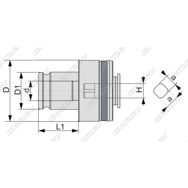 TC1433-25x20 Цанга резьбонарезная быстросменная с защитой от перегрузки TC1433-25x20 Цанга резьбонарезная быстросменная с защитой от перегрузки