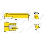 MIR-5-L15-A60-JF610M Мини-резец для нарезания внутренней резьбы неполного профиля