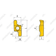 GEL250-125DR Пластина канавочная радиусная