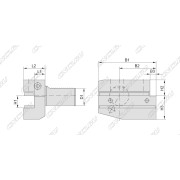 THA-B5-503255-ZA Держатель VDI для инструмента радиальный, правый, длинное исполнение